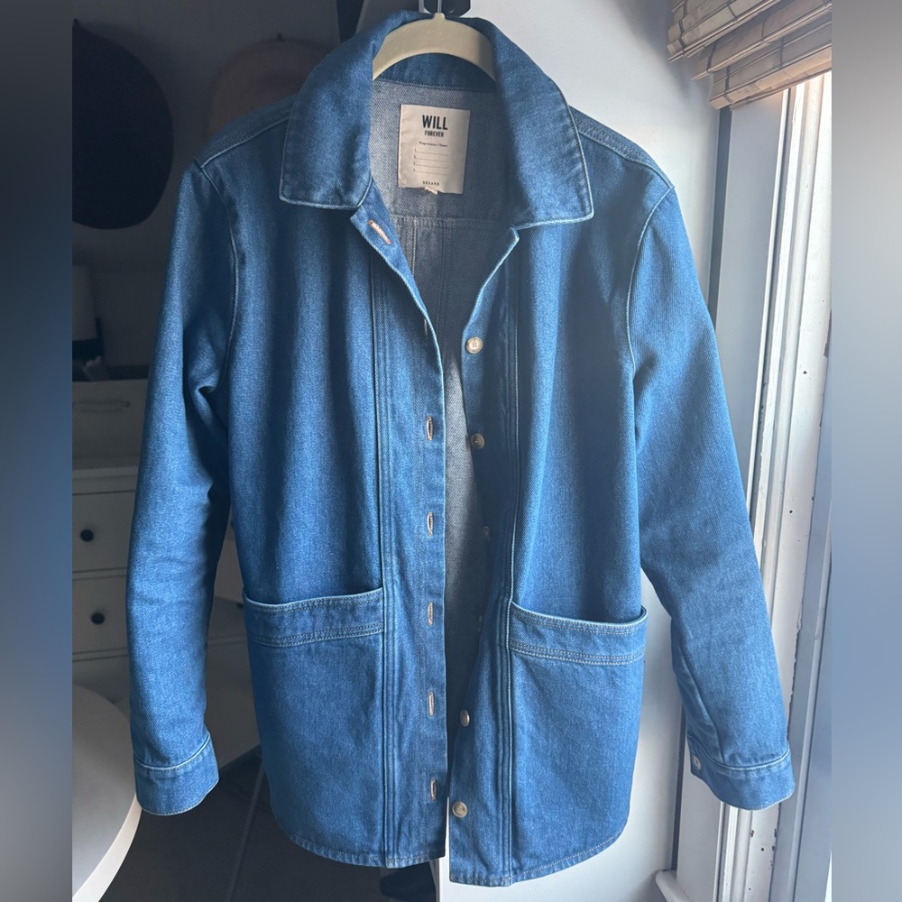 Sezane Blue Denim Will Jacket - Picture 2 of 8